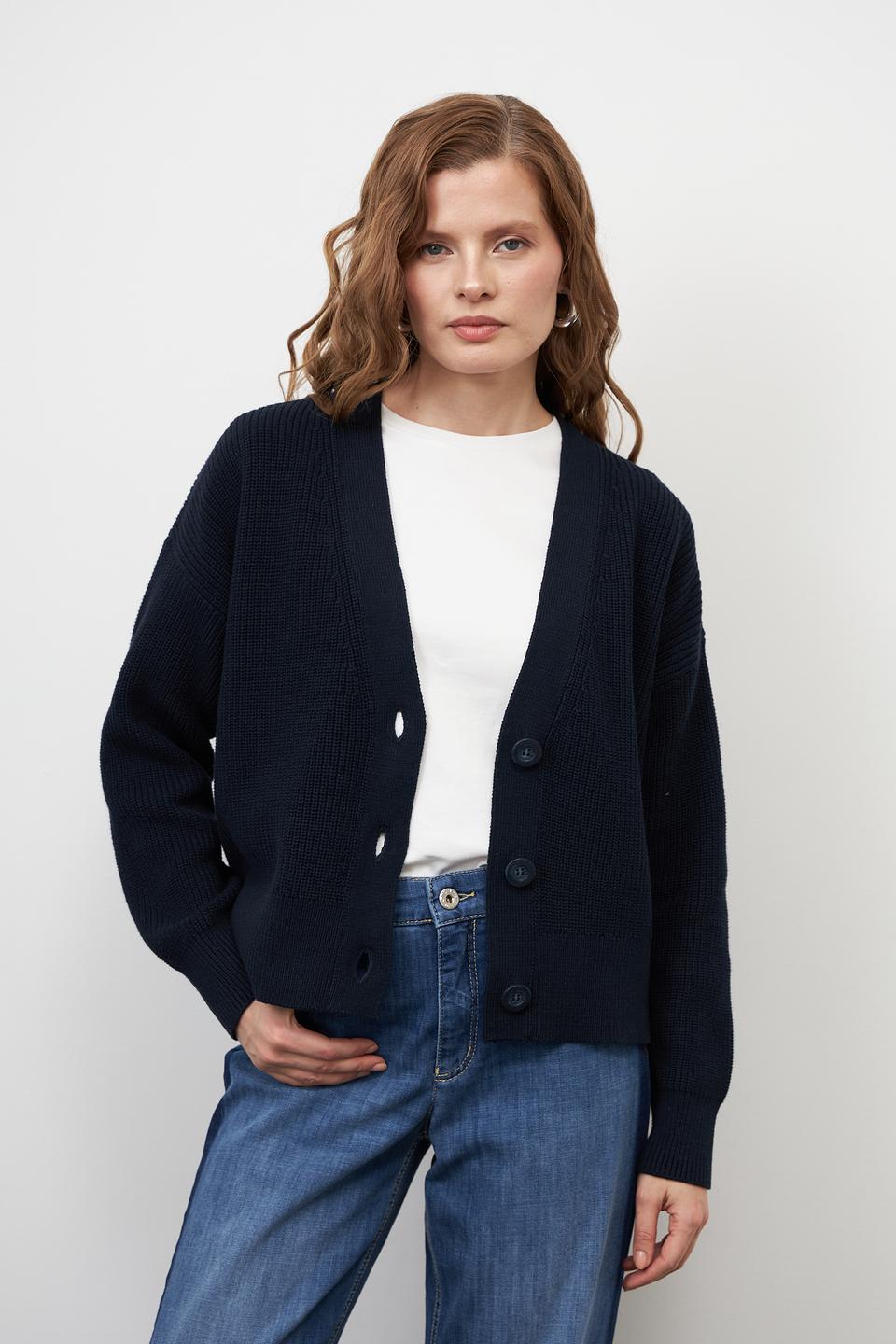 Жакет Pezzo вязаный тёмно-синий