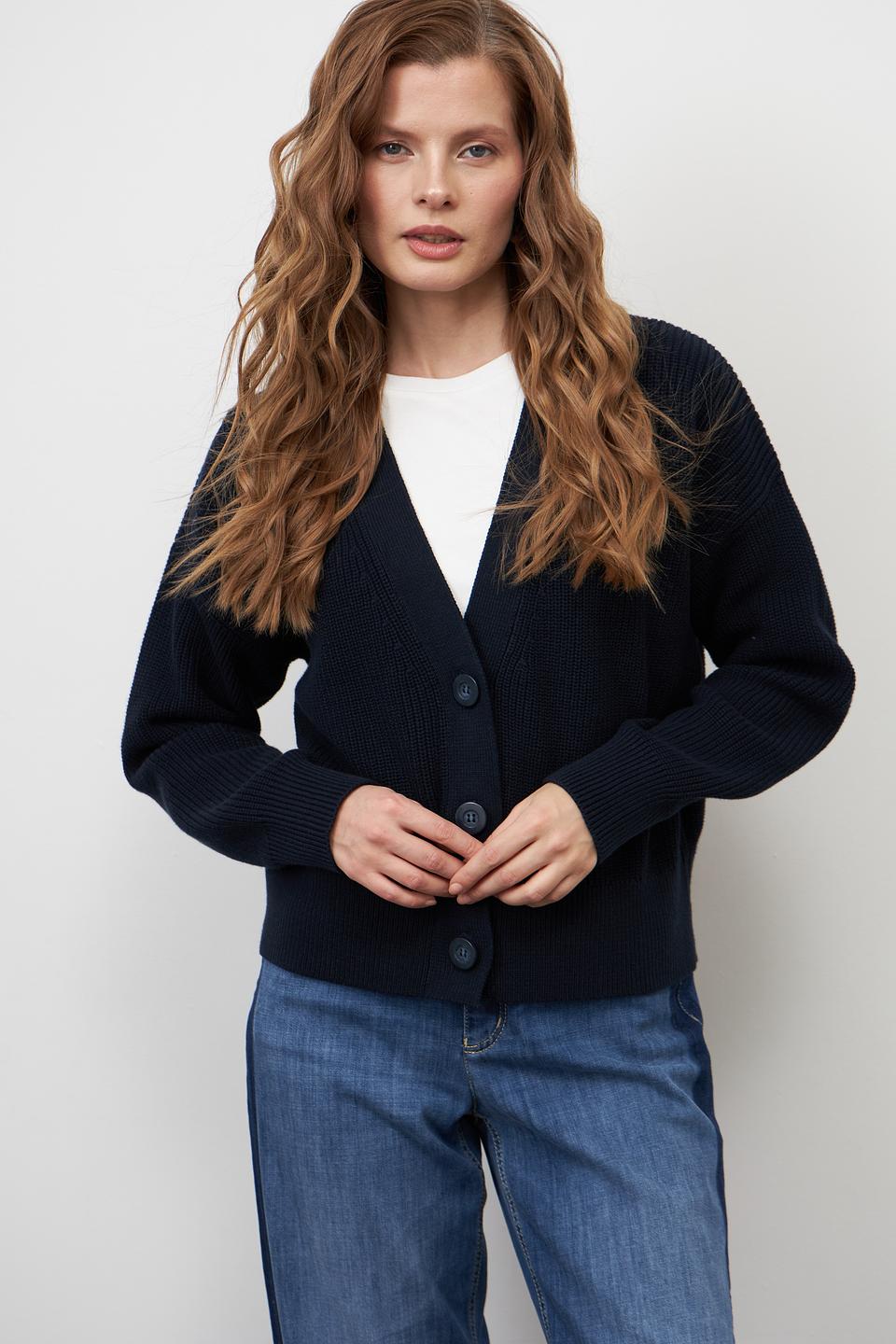 Жакет Pezzo вязаный тёмно-синий