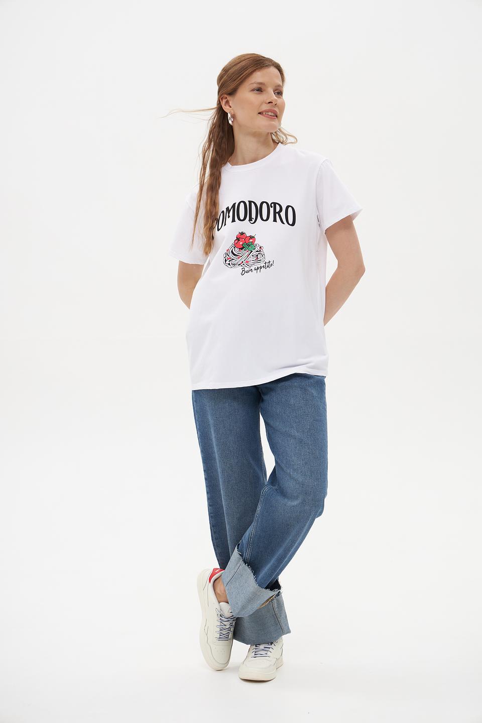 Футболка Pezzo с принтом Pomodoro