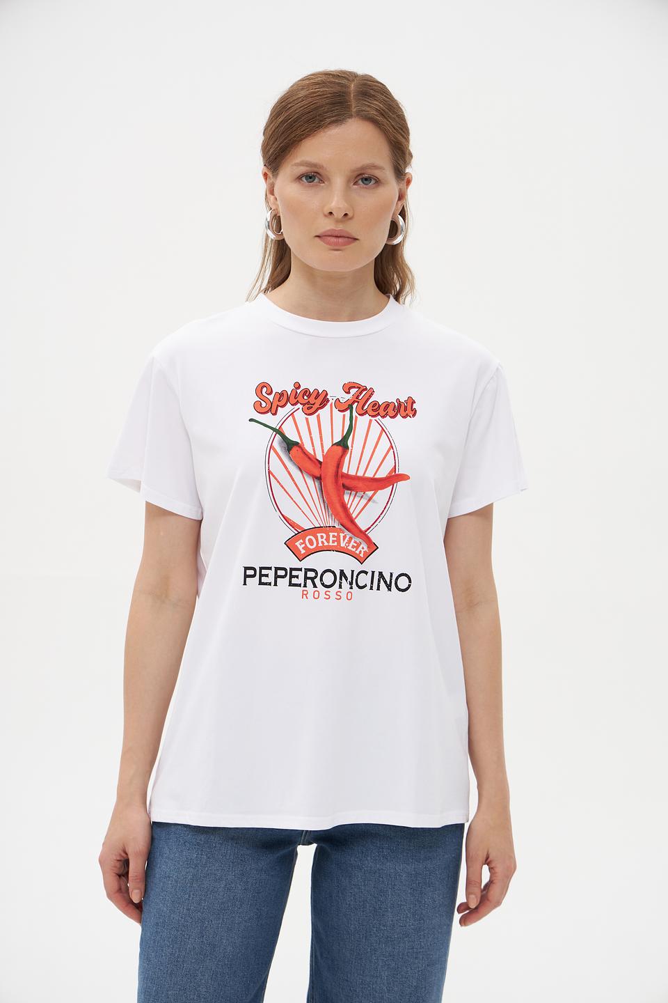 Футболка Pezzo с принтом чили