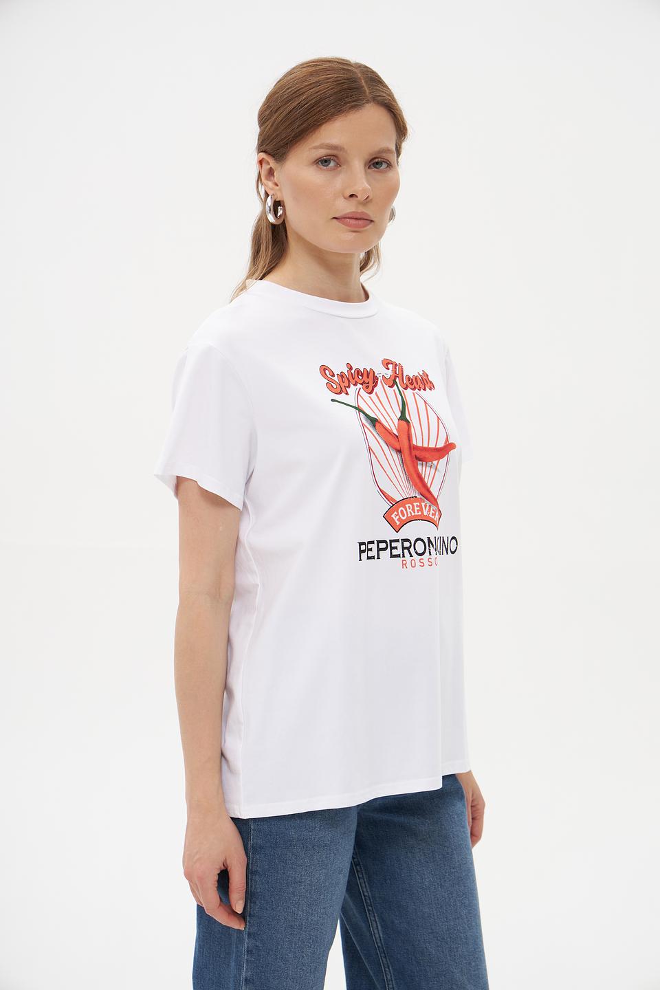 Футболка Pezzo с принтом чили