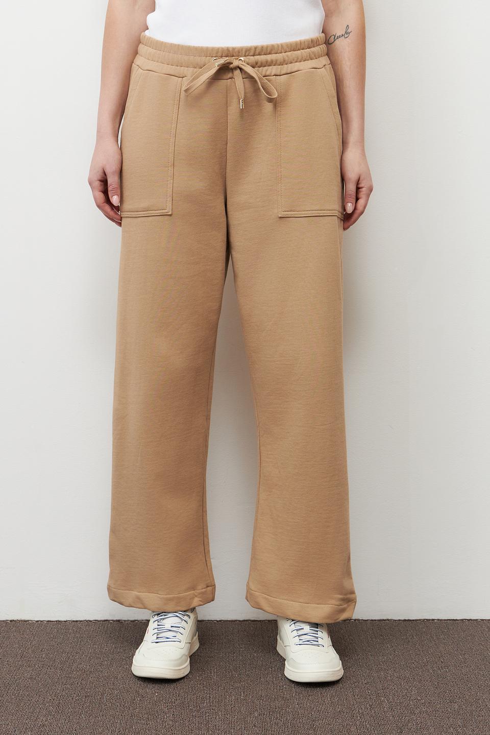 Брюки трикотажные Pezzo бежевые