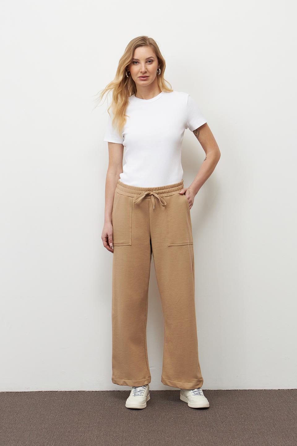 Брюки трикотажные Pezzo бежевые