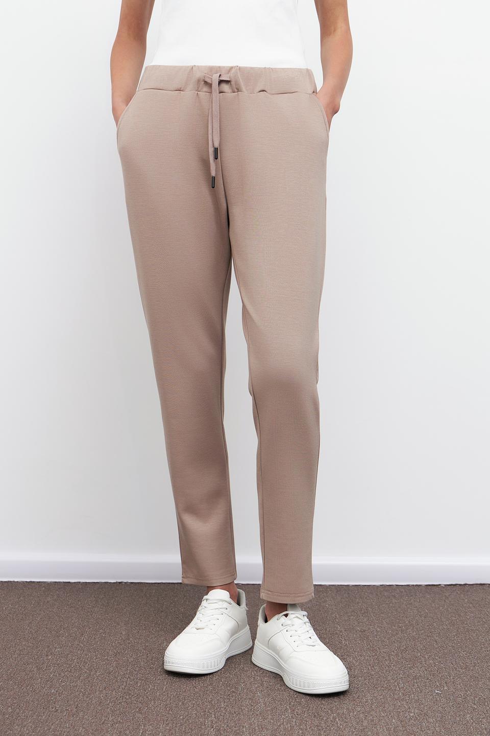 Брюки трикотажные Pezzo бежевые