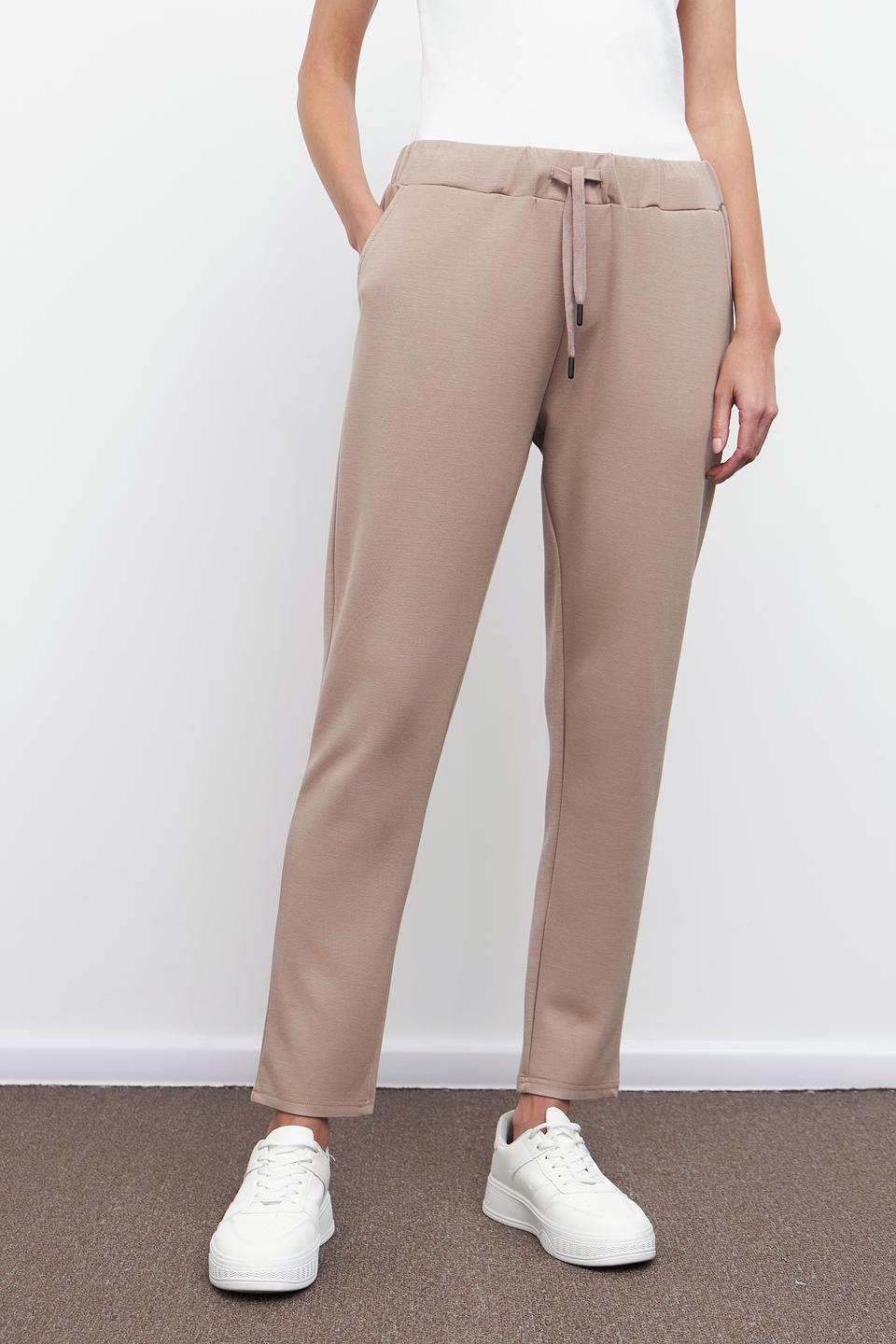 Брюки трикотажные Pezzo бежевые