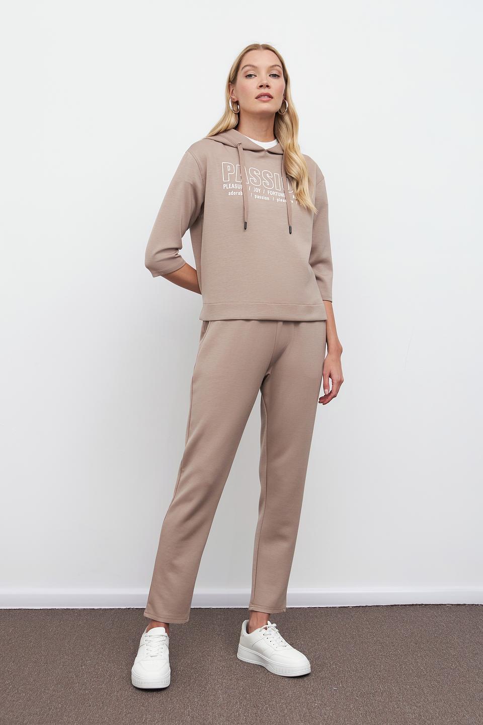 Брюки трикотажные Pezzo бежевые