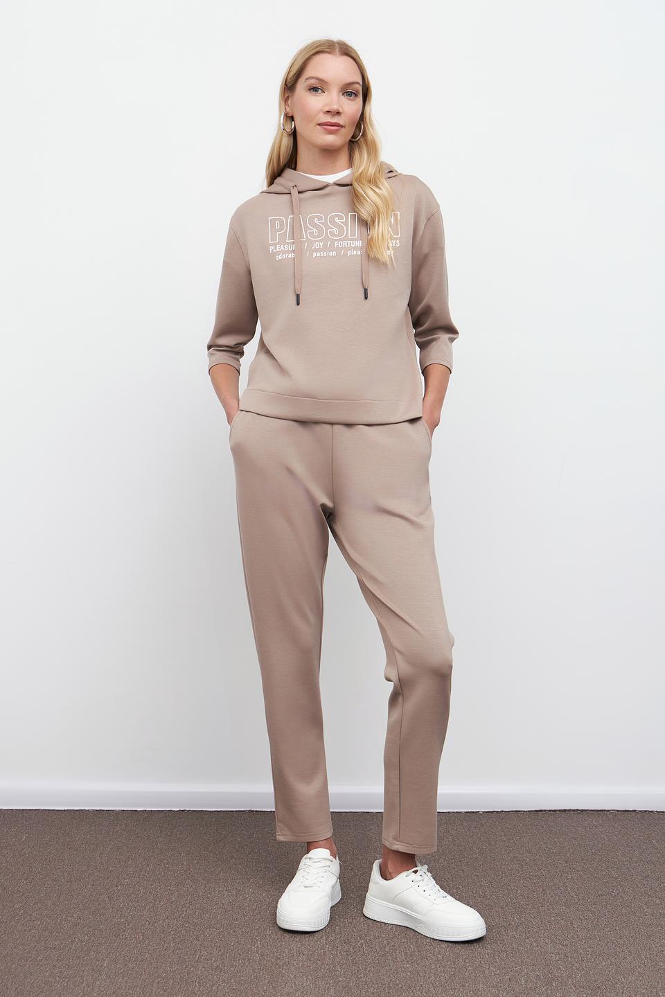 Брюки трикотажные Pezzo бежевые