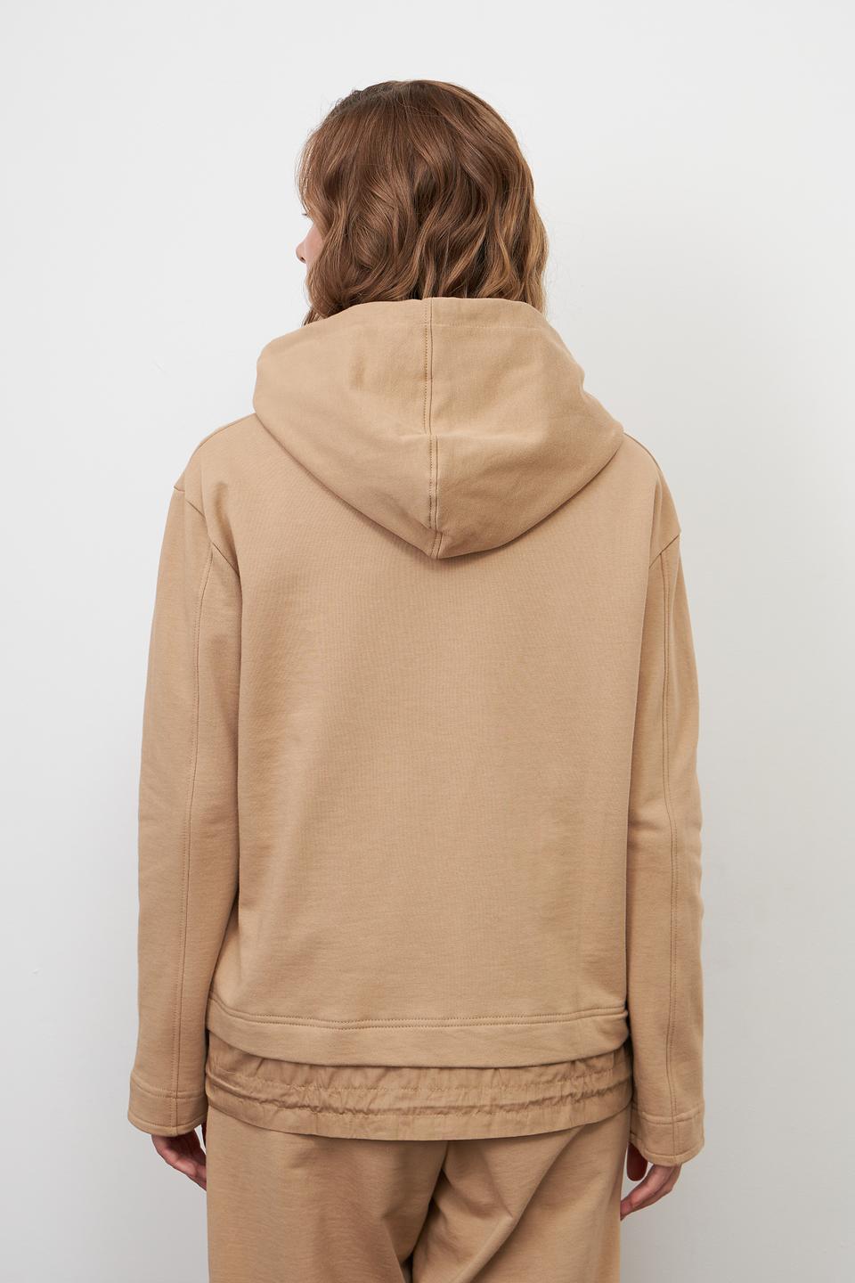 Пуловер Pezzo на молнии бежевый