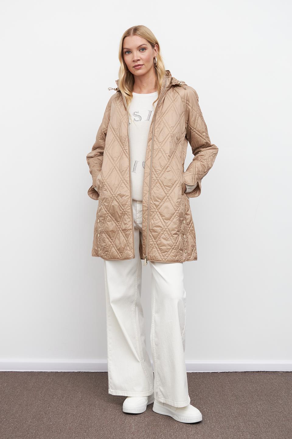 Пальто стеганое Betty Barclay бежевое