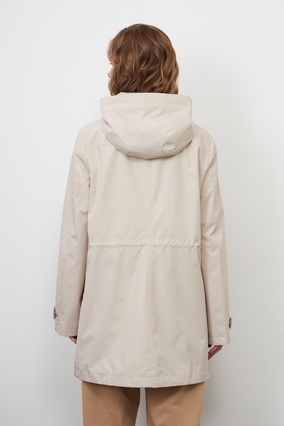 Плащ Pezzo бежевый с капюшоном