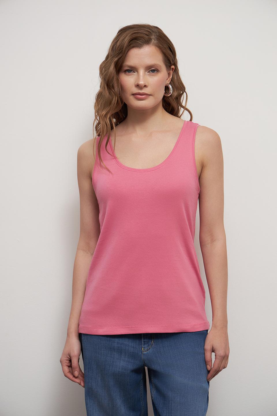 Топ Tom Tailor розовый базовый