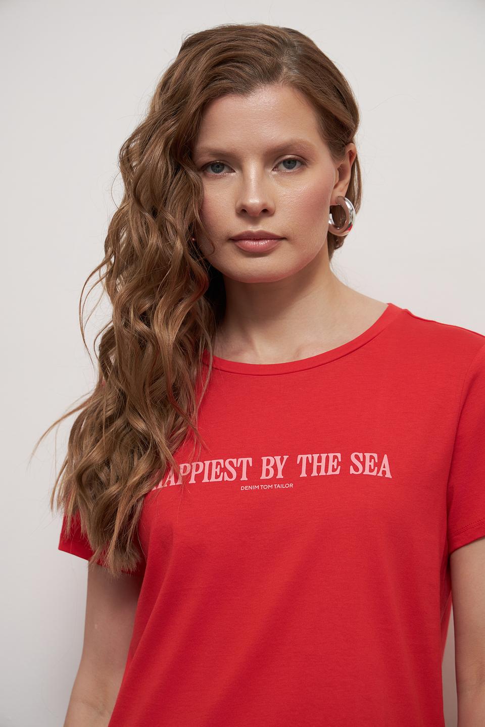 Футболка Tom Tailor denim красная