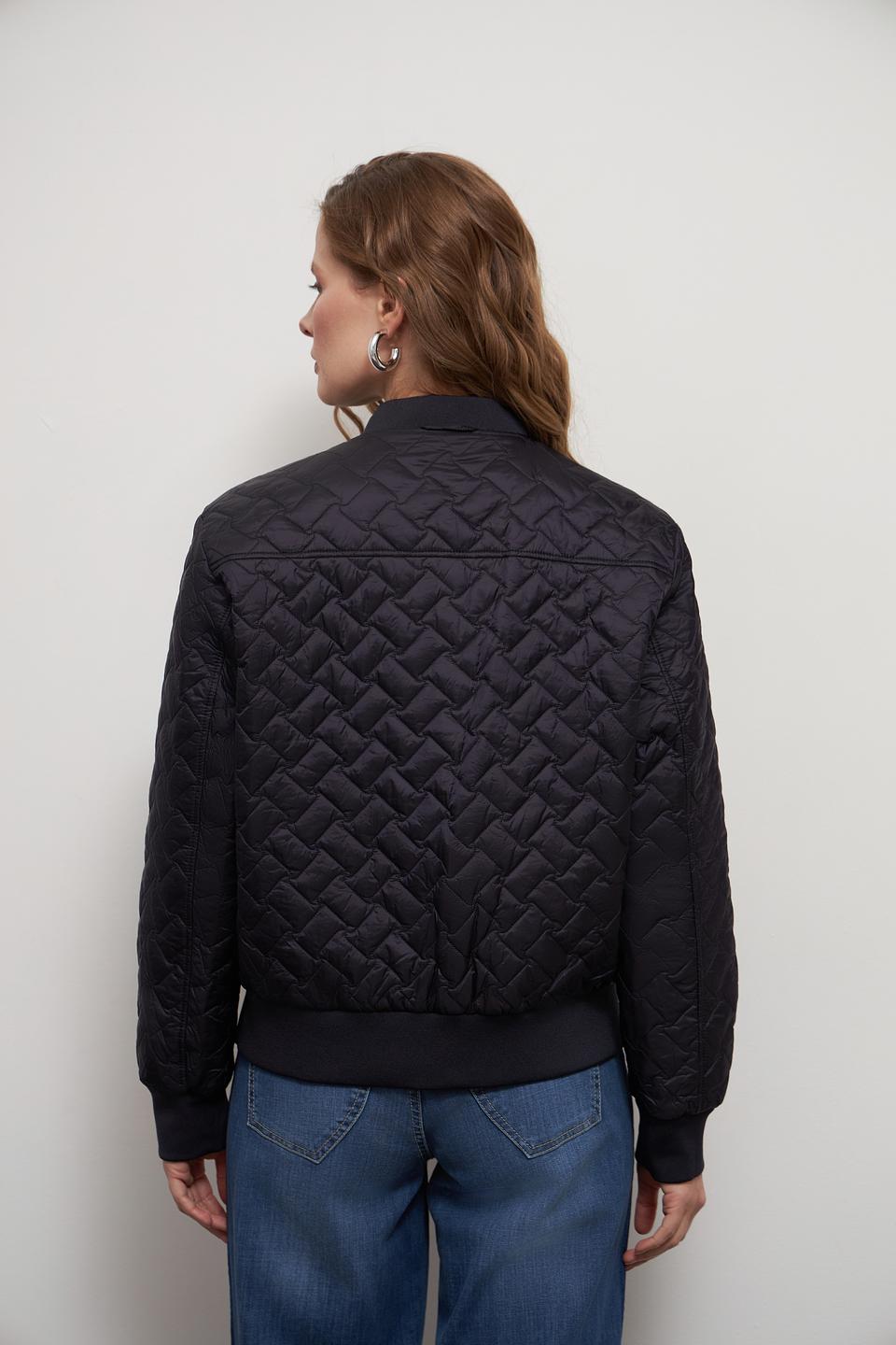 Куртка-бомбер Lebek стеганая чёрная