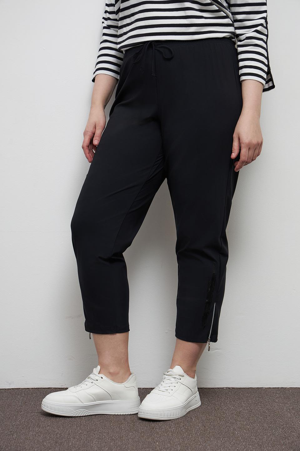 Брюки Doris Streich черные укороченные