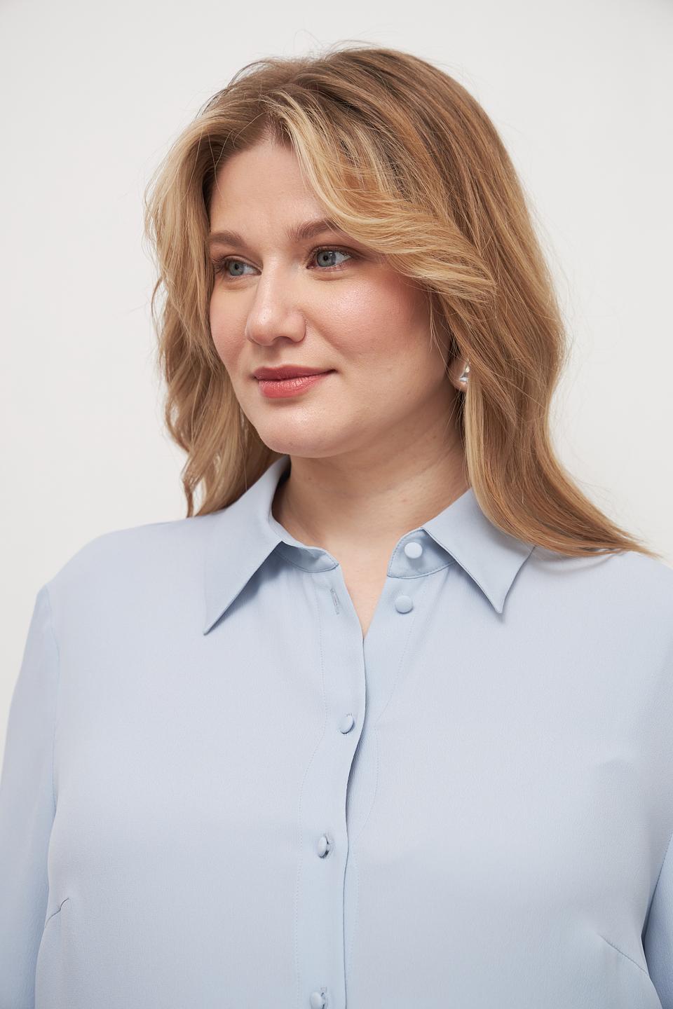 Блуза Luisa Cerano голубая с длинным рукавом