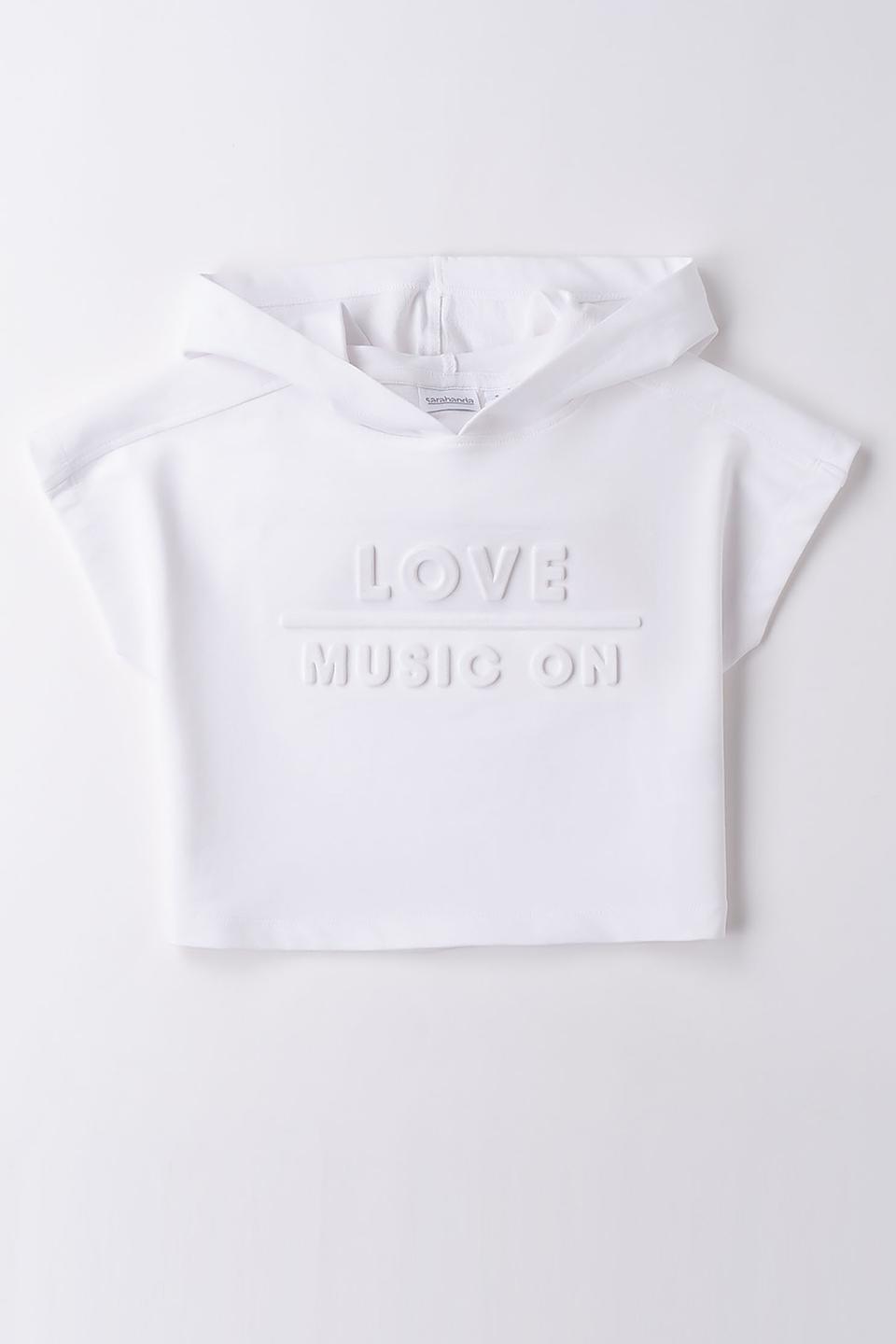 Джемпер Sarabanda дев. белый с надписью