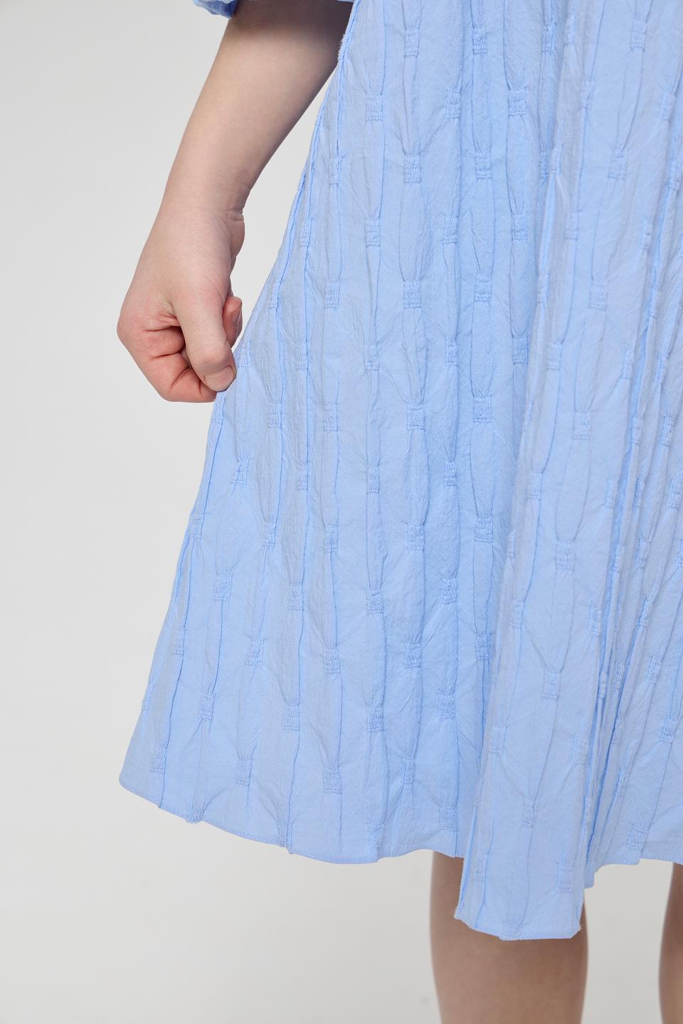 Платье Choupette дев. голубое с открытыми плечами