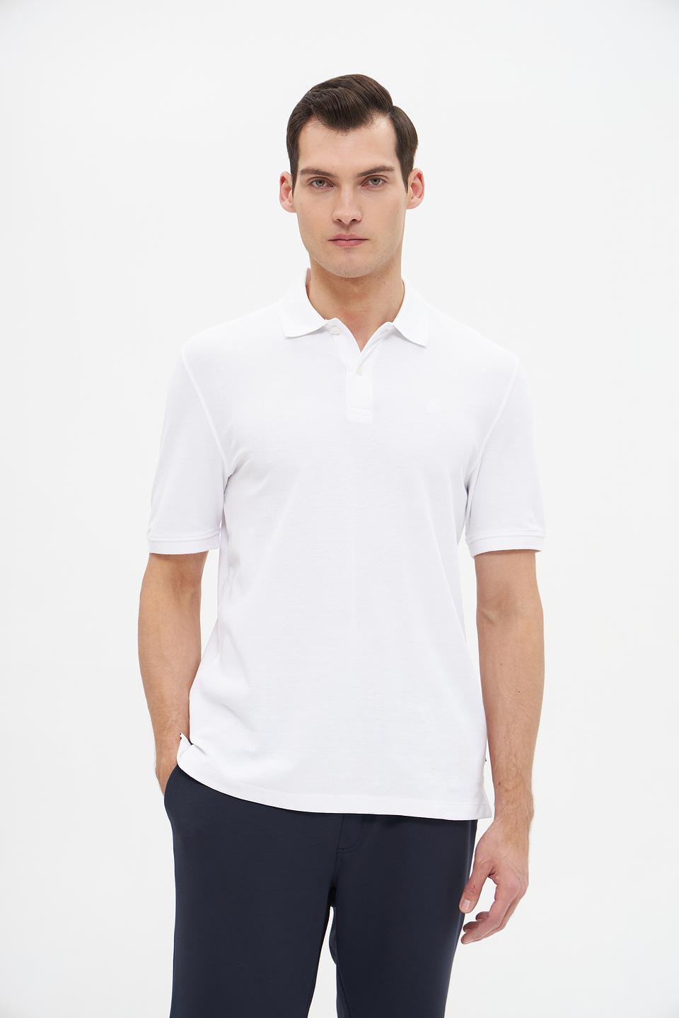 Поло Bugatti мужское белое