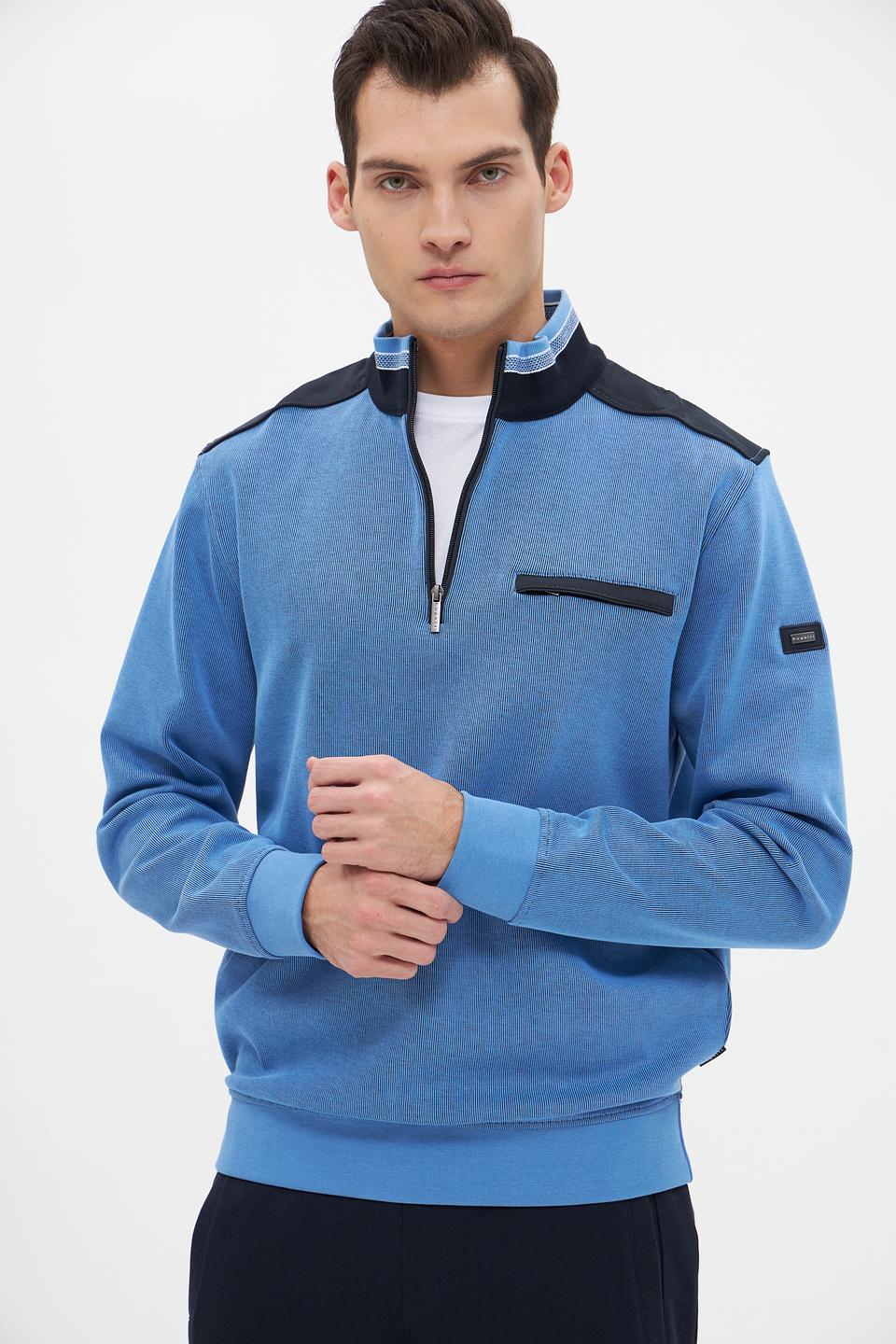 Джемпер Bugatti с молнией голубой