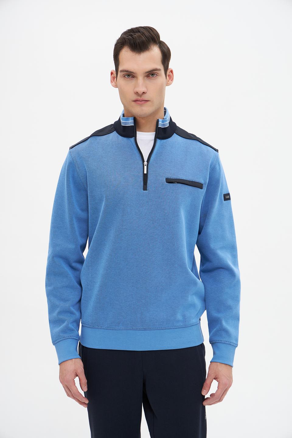 Джемпер Bugatti с молнией голубой