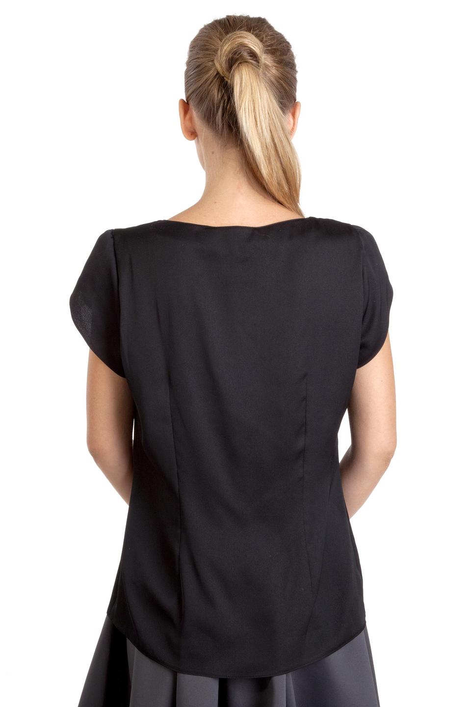 Блуза Taifun с вышивкой бисером черная