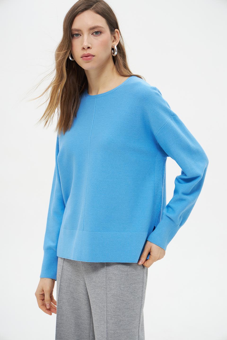 Пуловер Lecomte голубой