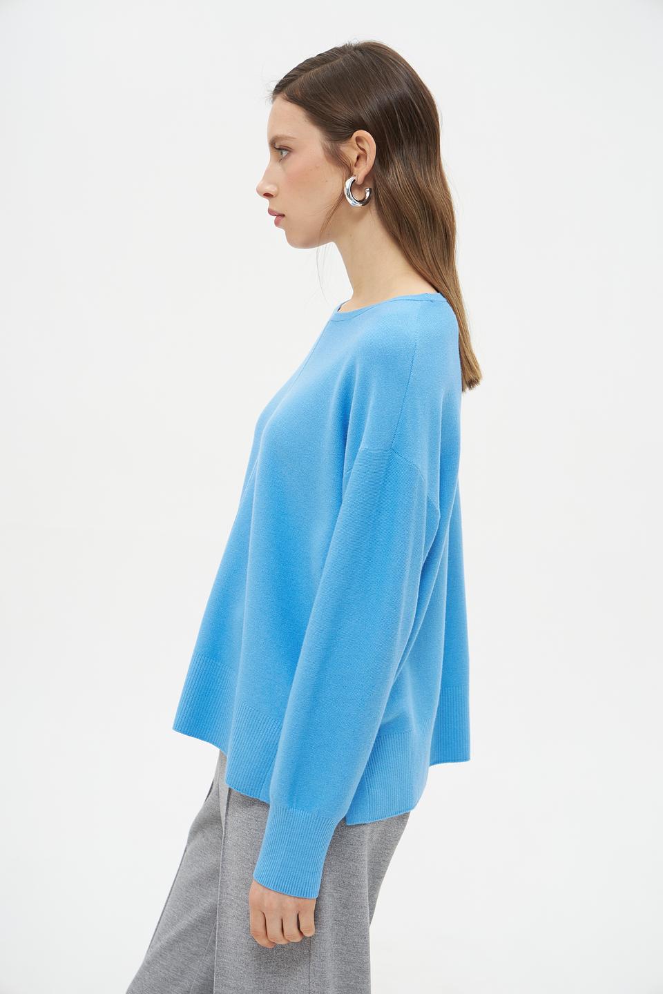 Пуловер Lecomte голубой