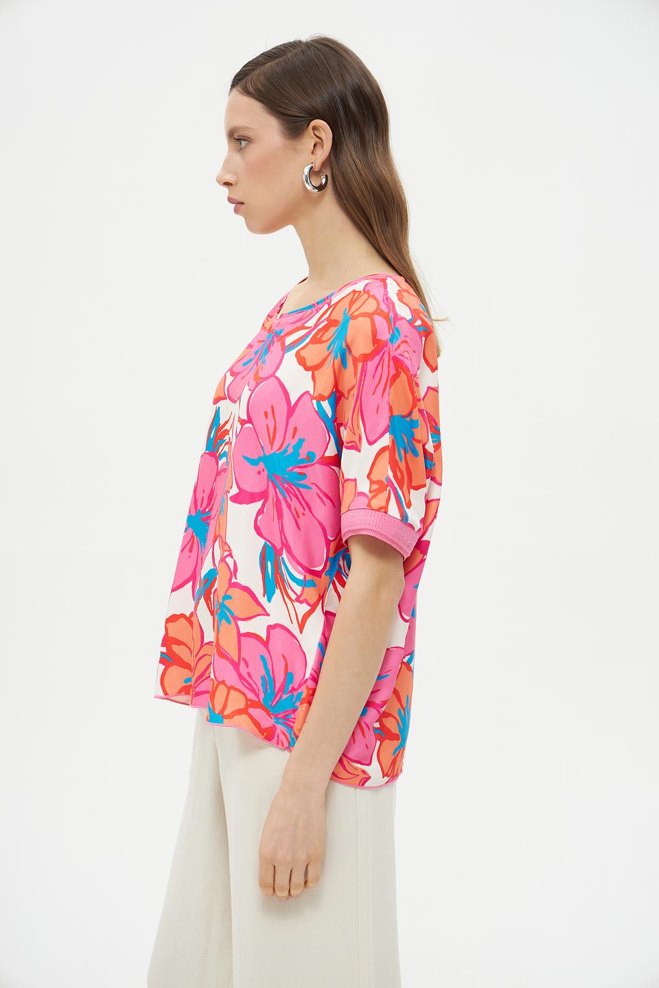 Футболка Lecomte с цветочным принтом