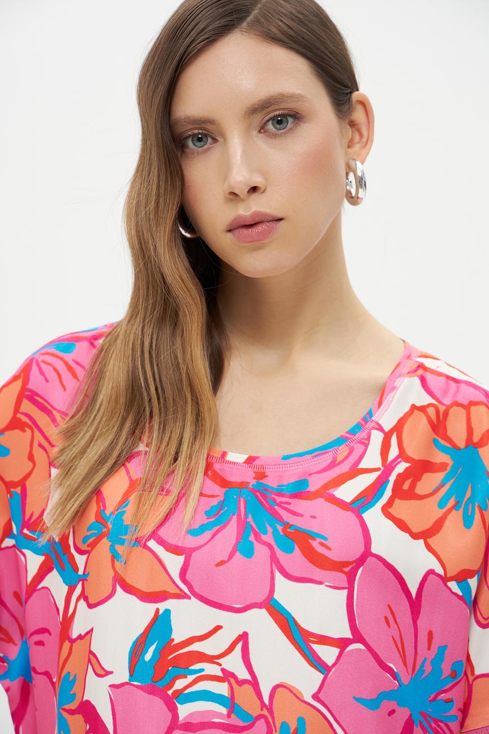 Футболка Lecomte с цветочным принтом