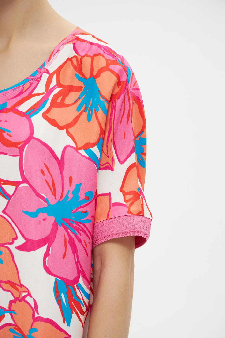 Футболка Lecomte с цветочным принтом