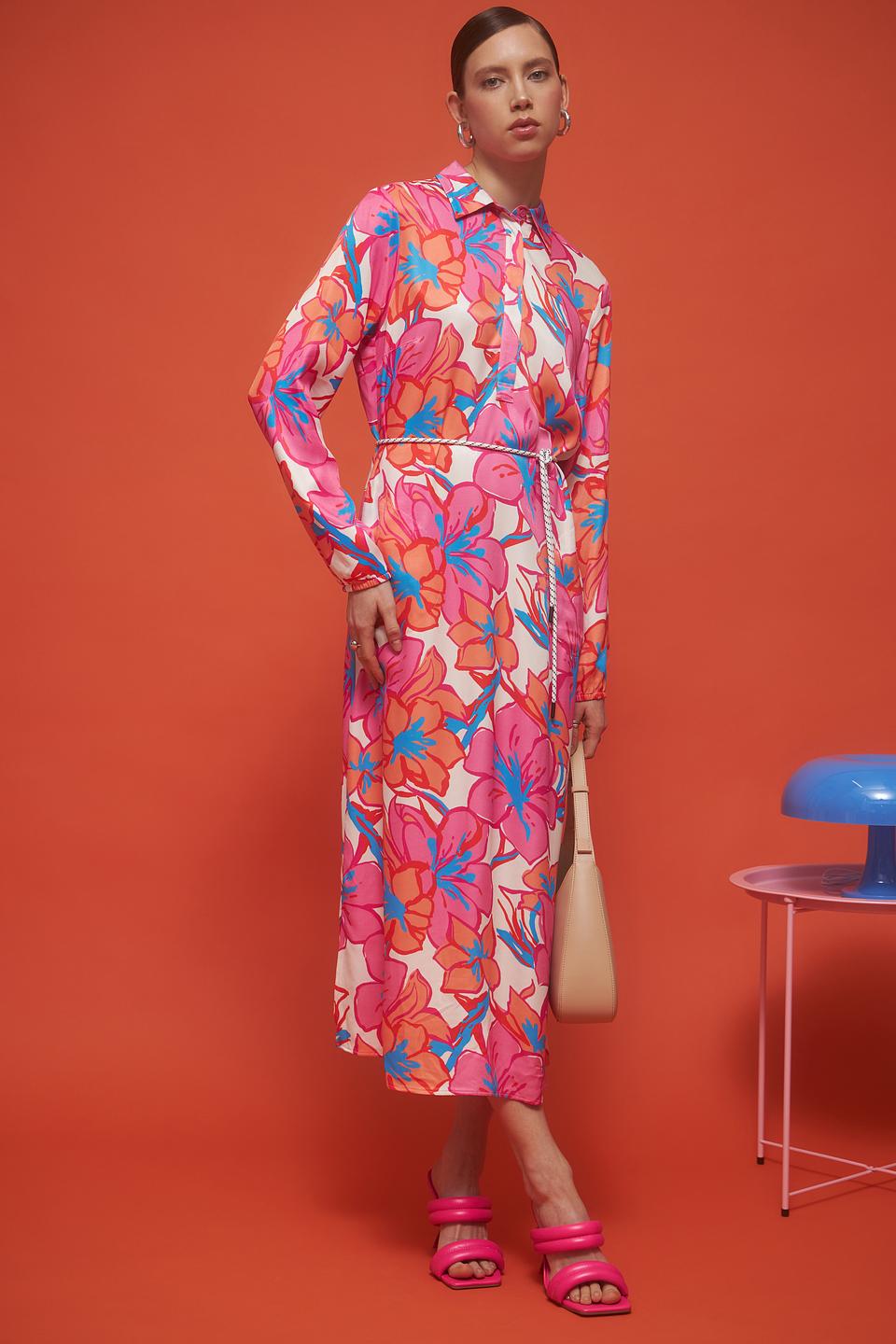 Платье Lecomte с цветочным принтом