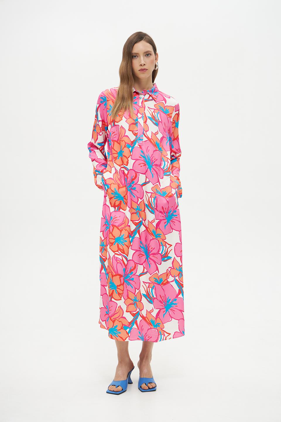 Платье Lecomte с цветочным принтом