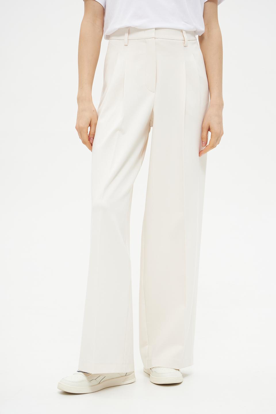 Брюки Lecomte палаццо кремовые