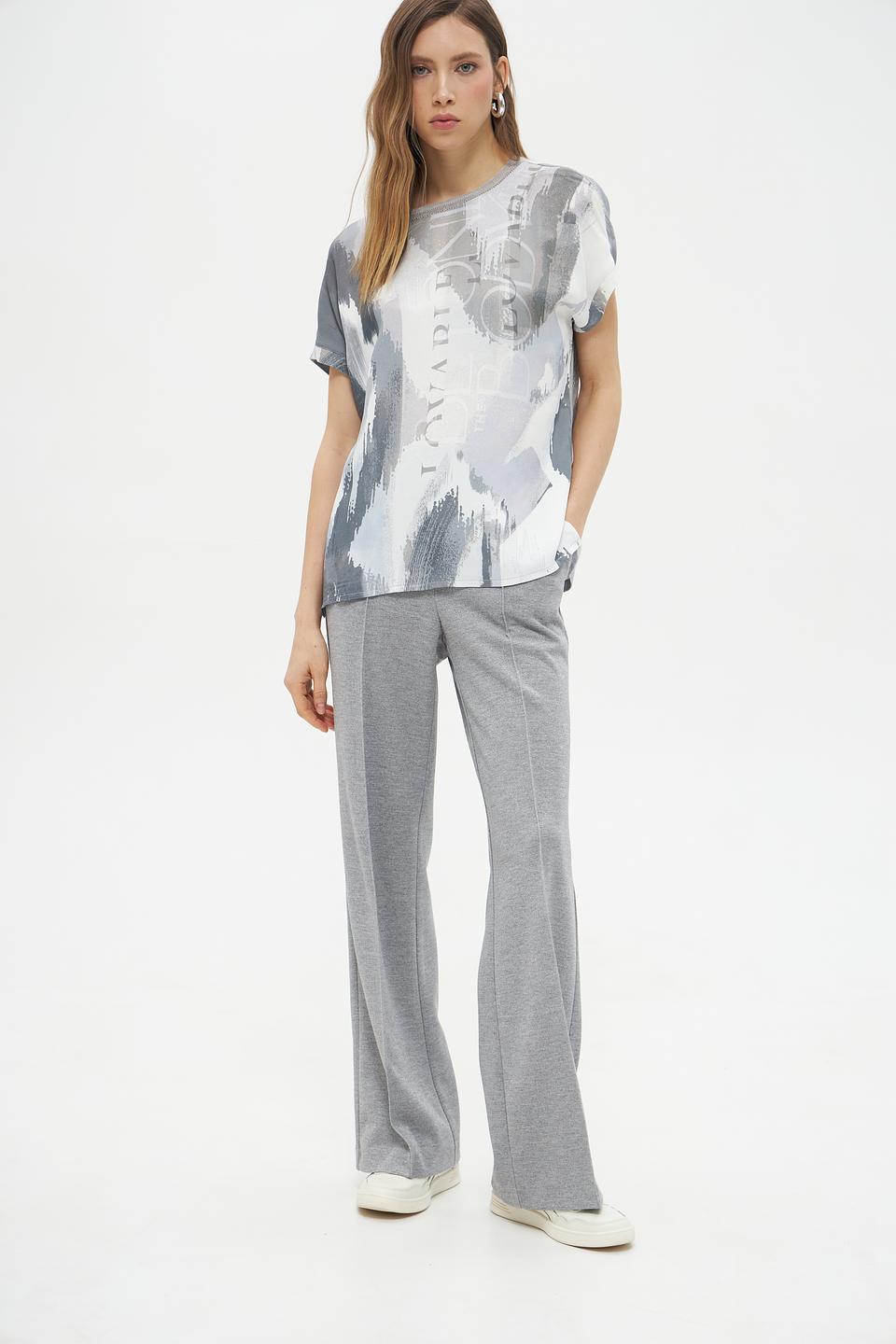 Блуза Lecomte с абстрактным принтом