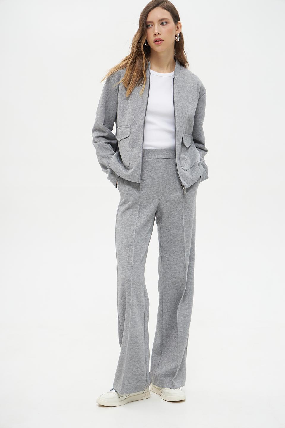 Жакет Lecomte серый приталенный