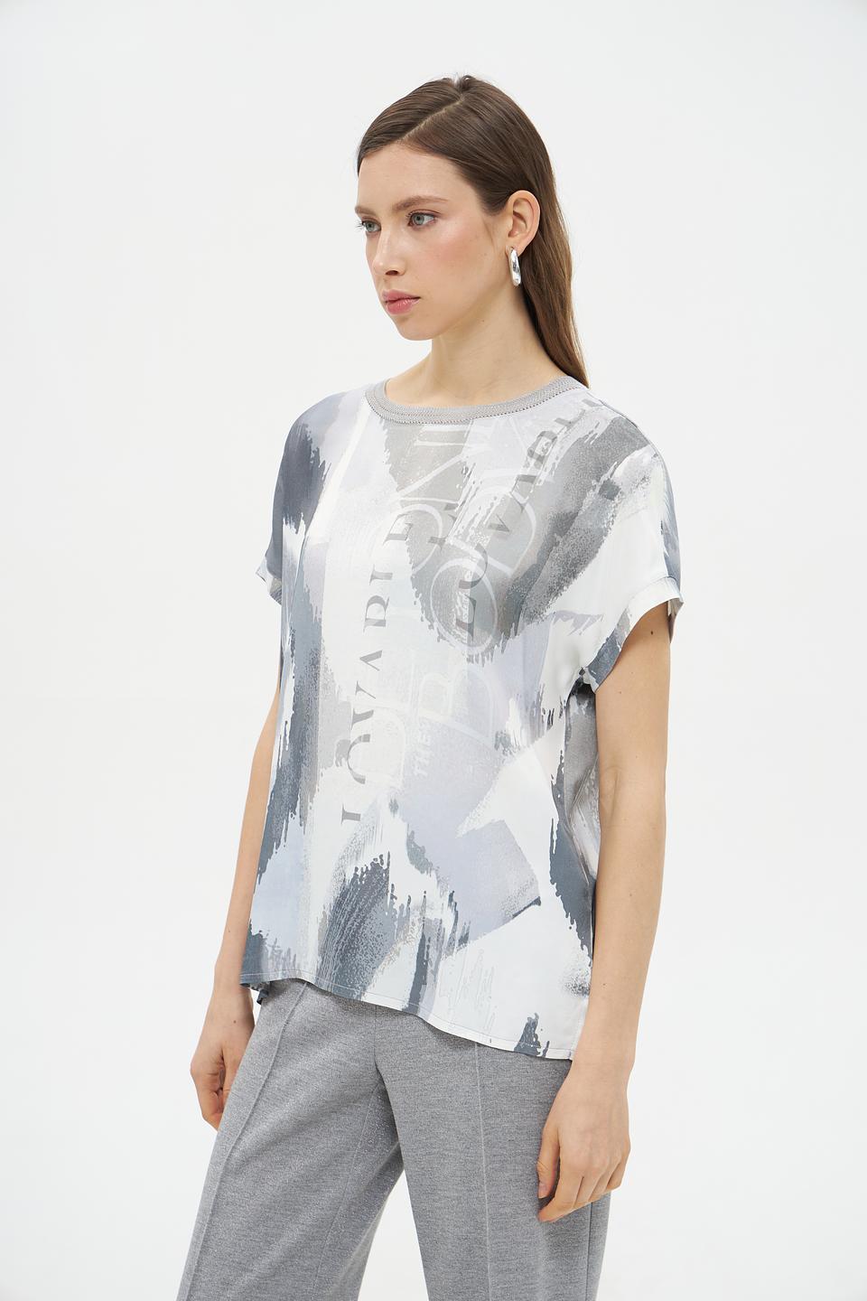 Блуза Lecomte с абстрактным принтом