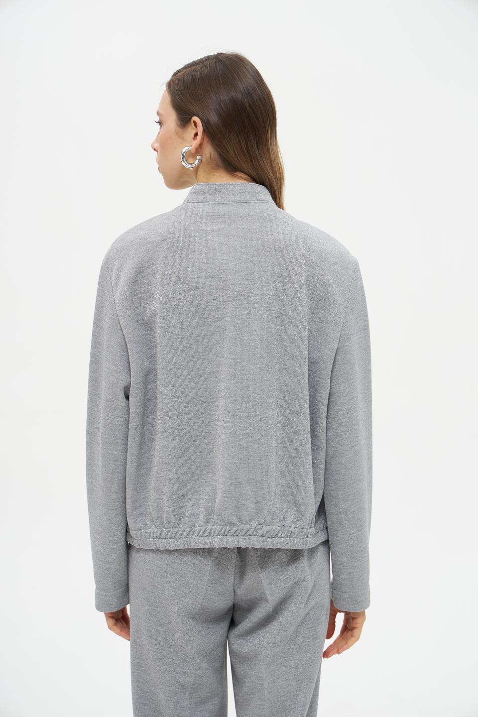 Жакет Lecomte серый приталенный