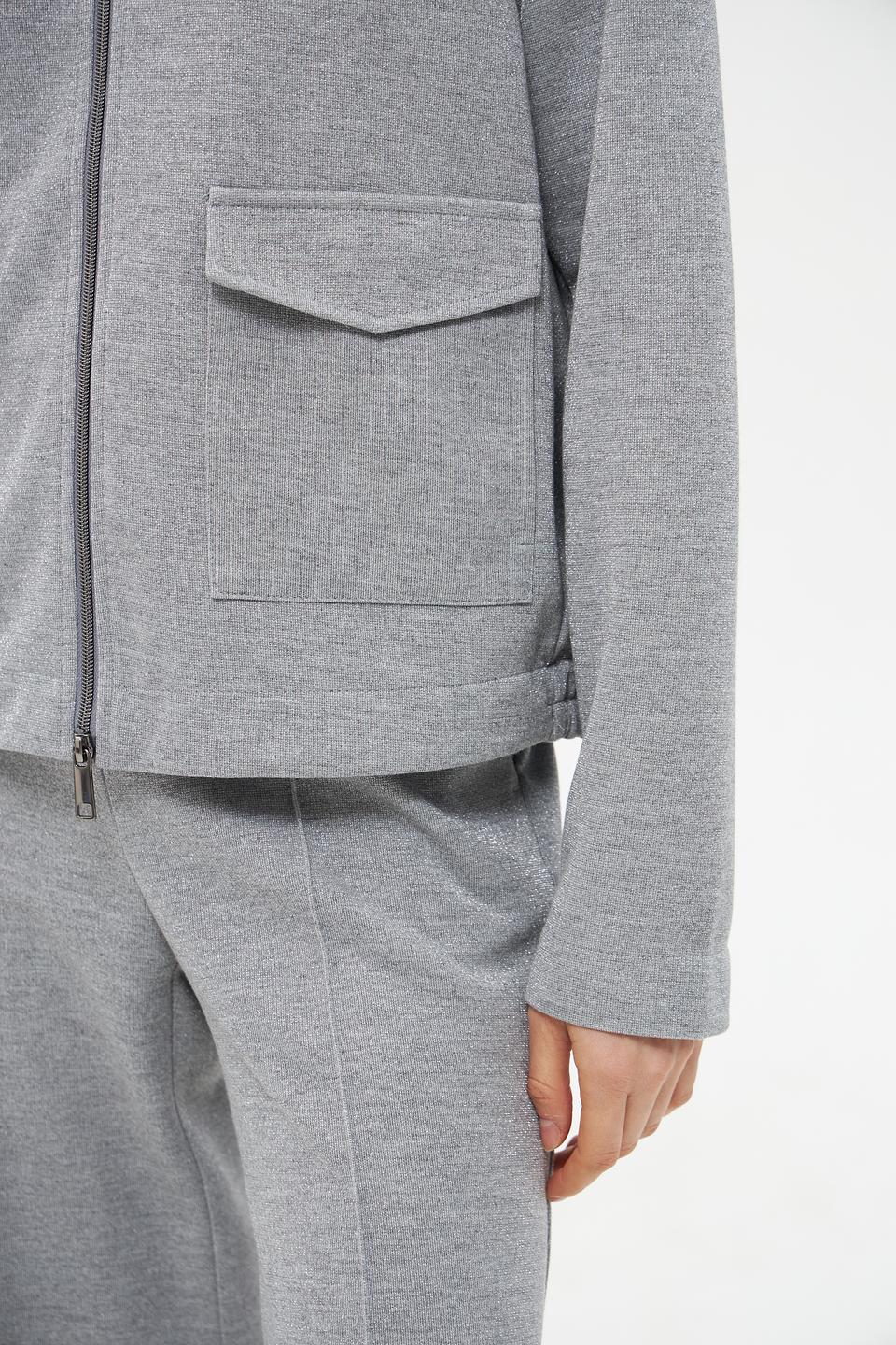 Жакет Lecomte серый приталенный