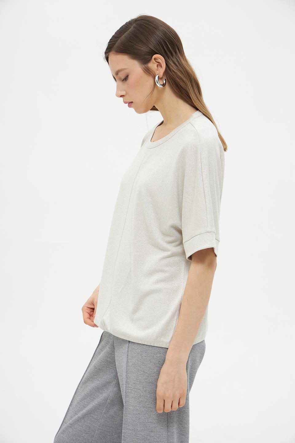 Пуловер Lecomte с коротким рукавом бежевый