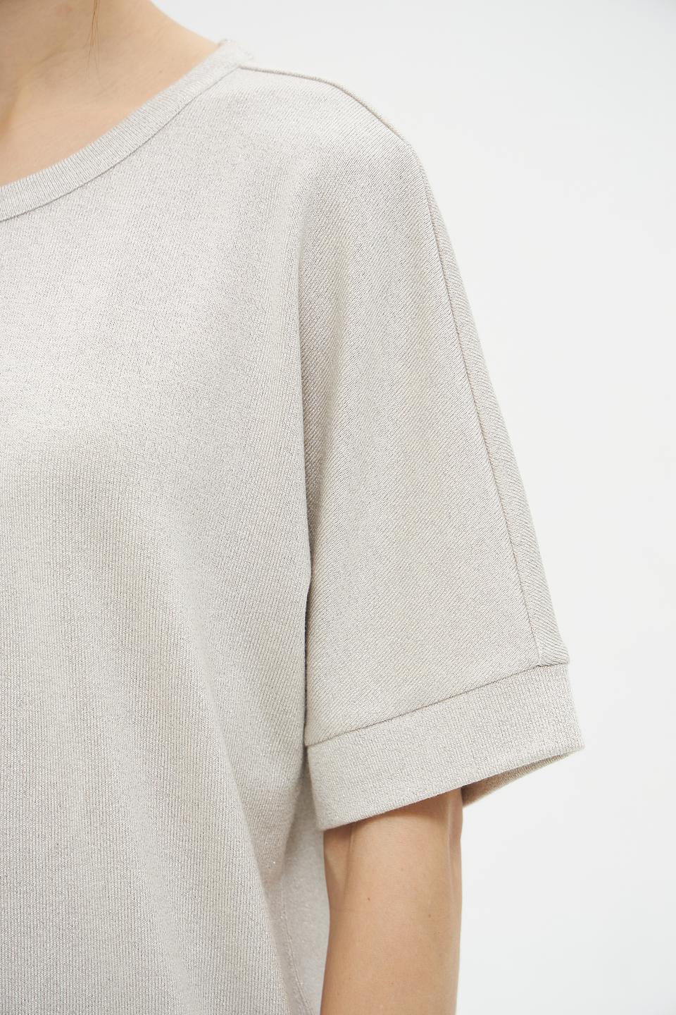 Пуловер Lecomte с коротким рукавом бежевый