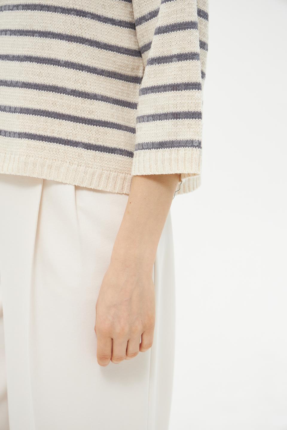 Пуловер Lecomte в полоску