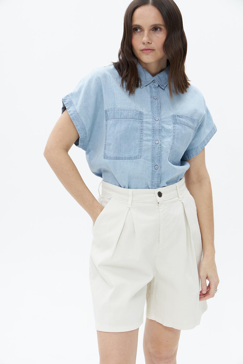 Блуза Broadway джинсовая с коротким рукавом