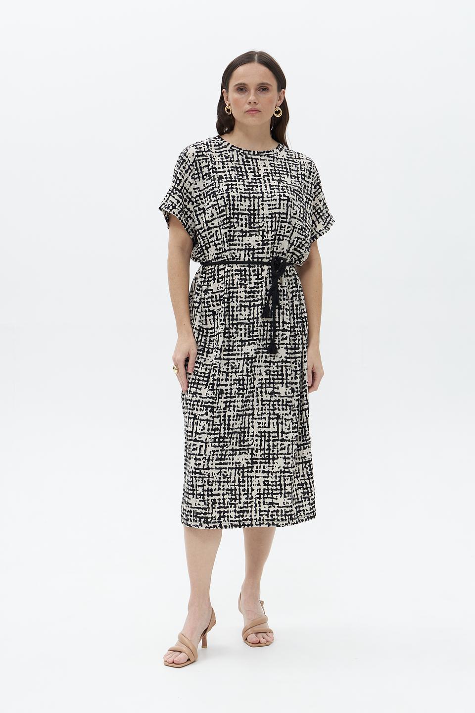 Платье Broadway с принтом чёрно-белый