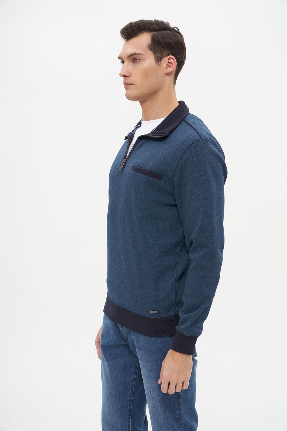 Джемпер Casa Moda с молнией синий