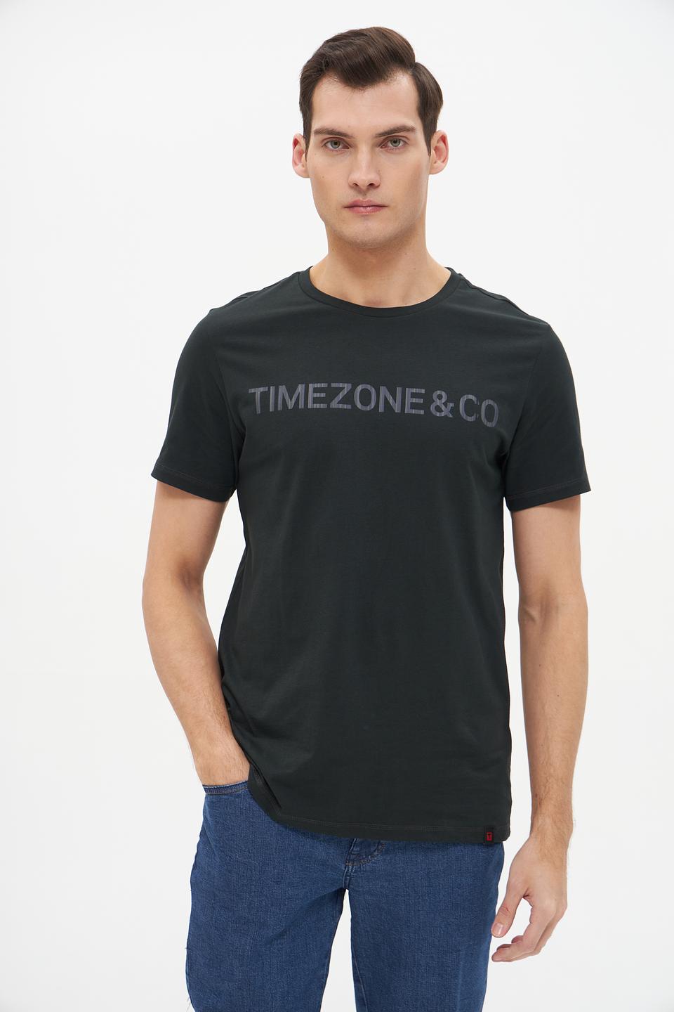 Футболка Time Zone с логотипом чёрная