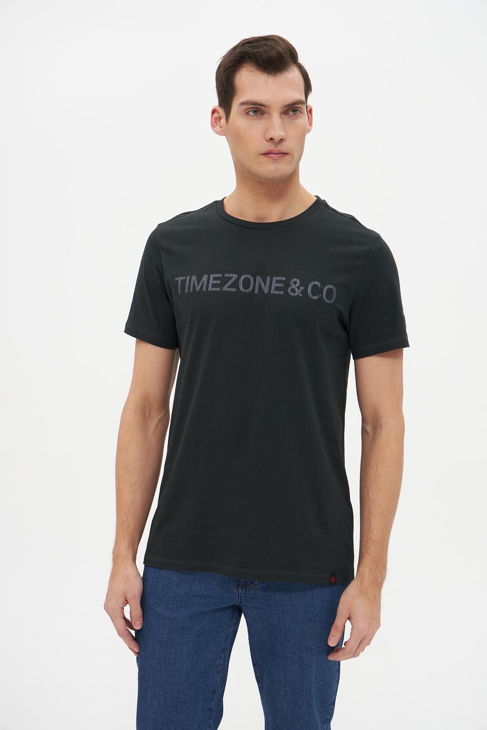 Футболка Time Zone с логотипом чёрная