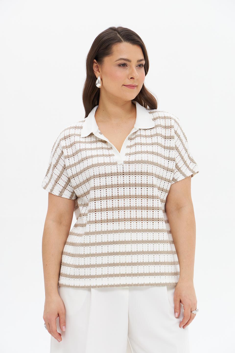 Пуловер Tuzzi в полоску бежевый