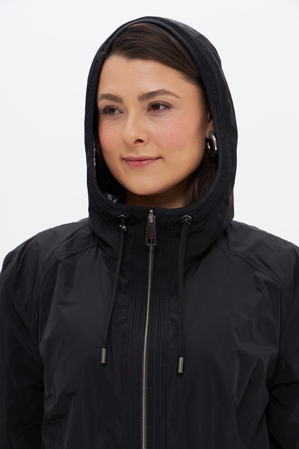 Куртка Lebek чёрный с капюшоном