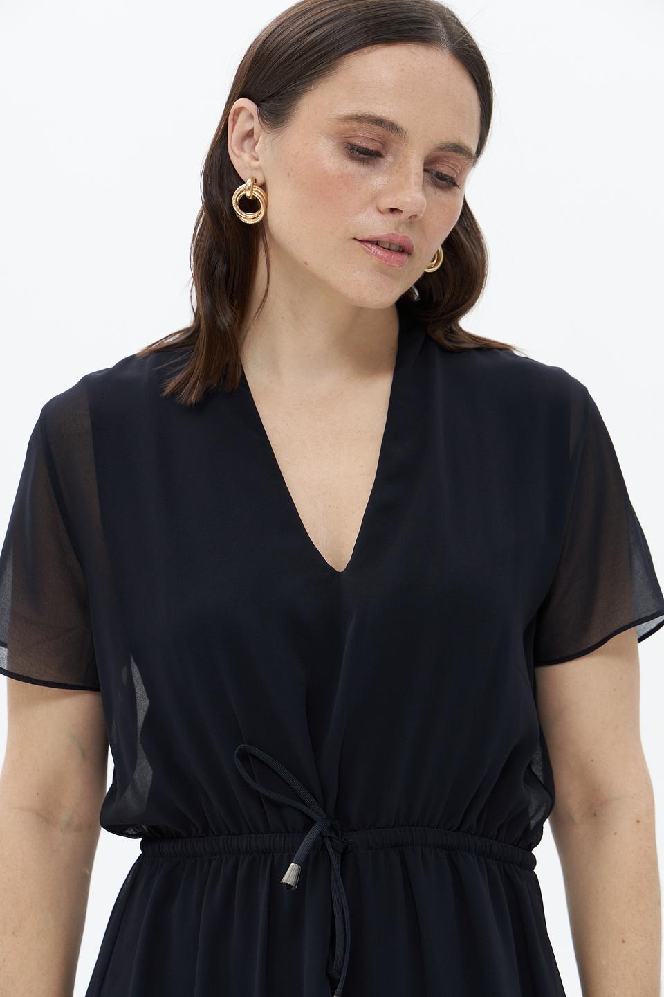 Платье Cinque с завязкой чёрное