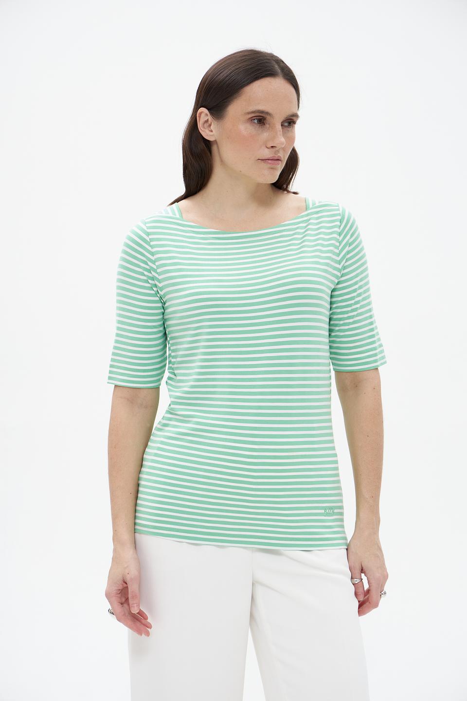Футболка Bianca в полоску мятная